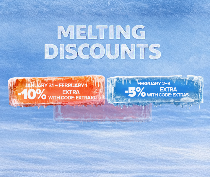 Final sale last days! Get extra discounts with codes EXTRA15, EXTRA10 and EXTRA5 on selected dates. Hurry up and shop before it&rsquo;s gone!